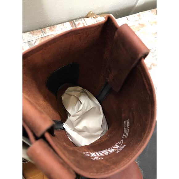 Angus Men's Work Boots Brown with Steel Safety Toe CONSTRUCTION BOTAS NON SLIP 8 - Picture 8 of 10